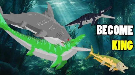 Megalodon Fights Sea Monstersu6e38u620fu622au56fe3